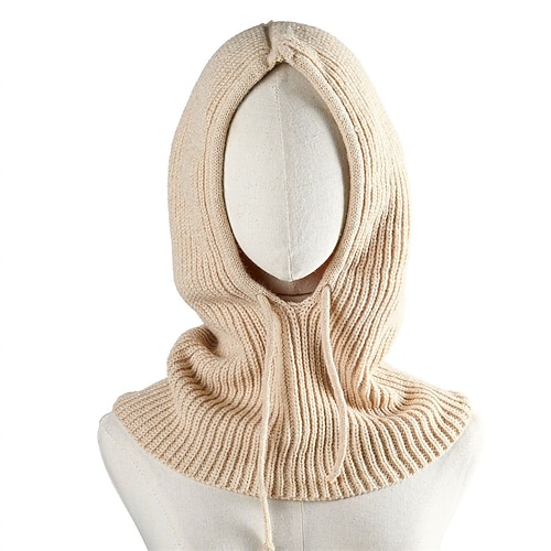 Damen Hut Wintermützen Winddicht Warm Straße Täglich Wochenende Strick Einfarbig Image