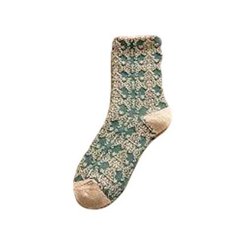 Damen Strümpfe Outdoor Ferien Blume Polyester Basic Klassisch Lässig Elastisch Warm 1 Paar Image