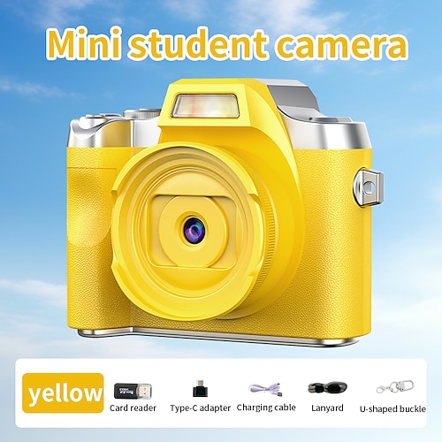 Digitalkamera 8-facher Zoom 1,56 Zoll High-Definition mit 128 GB TF-Karte Super-Mini-Video-Kreativ-Kompakt-Digitalkamera mit CCD-Kamera