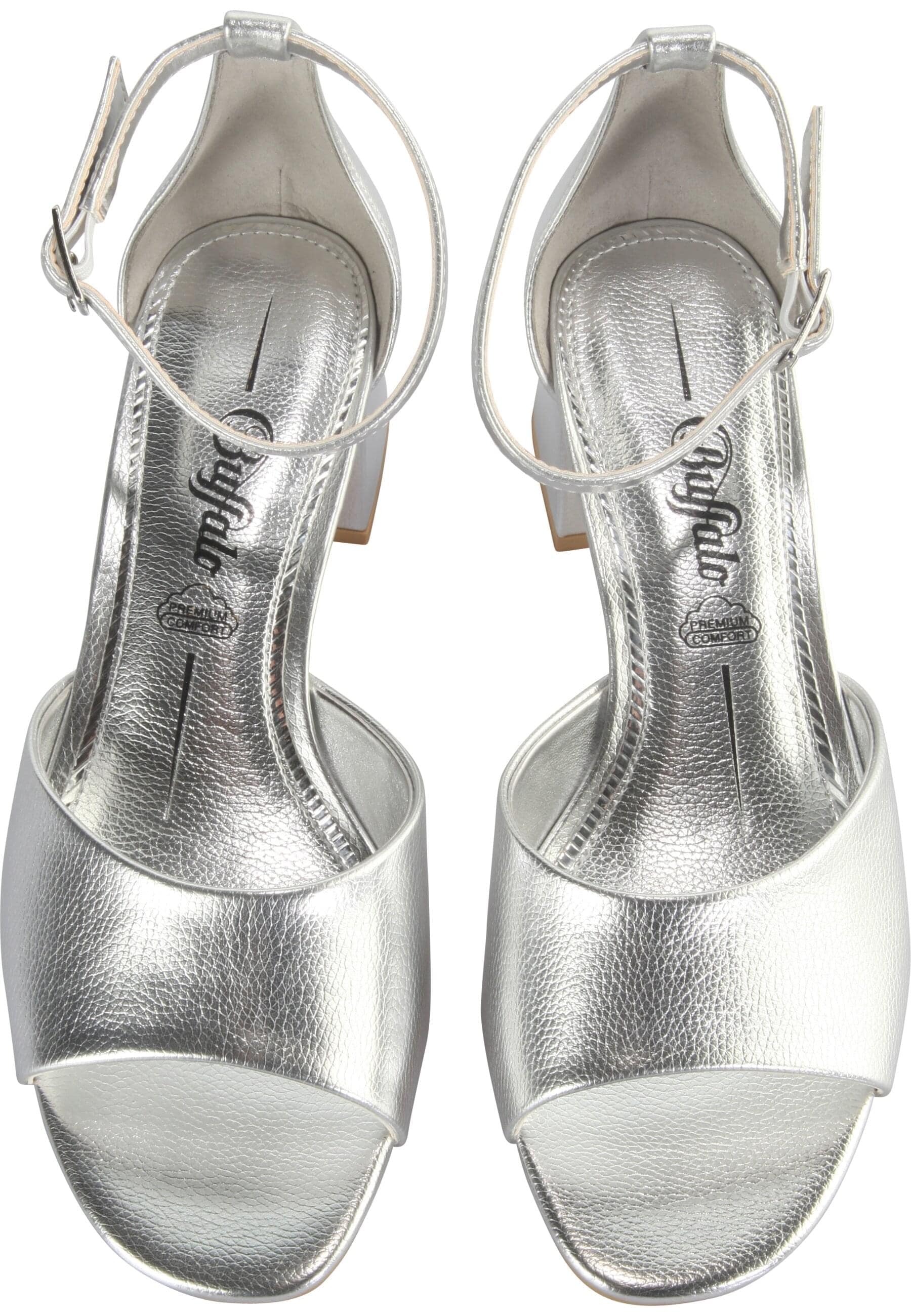 High-Heel-Pumps BUFFALO "Buffalo Buffalo Lilly Neat - Vegan Nappa", Damen, Gr. 38, silber, Kunstfaser, unifarben, Schuhe