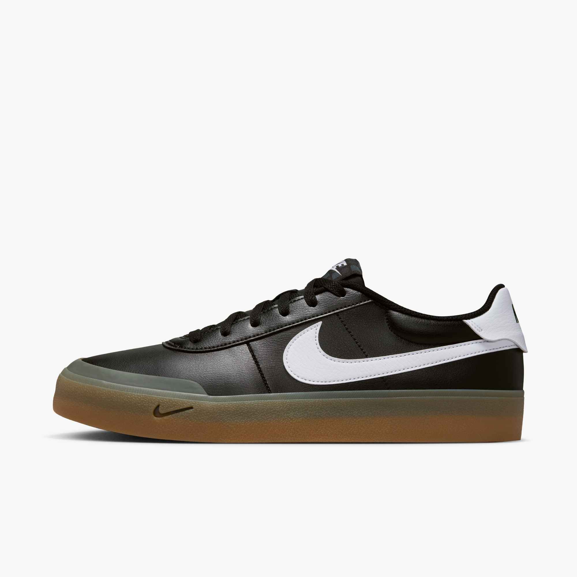 Sneaker NIKE SPORTSWEAR "COURT SHOT", Herren, Gr. 41, schwarz, weiß, gum light braun, Synthetik, Schuhe Sneaker