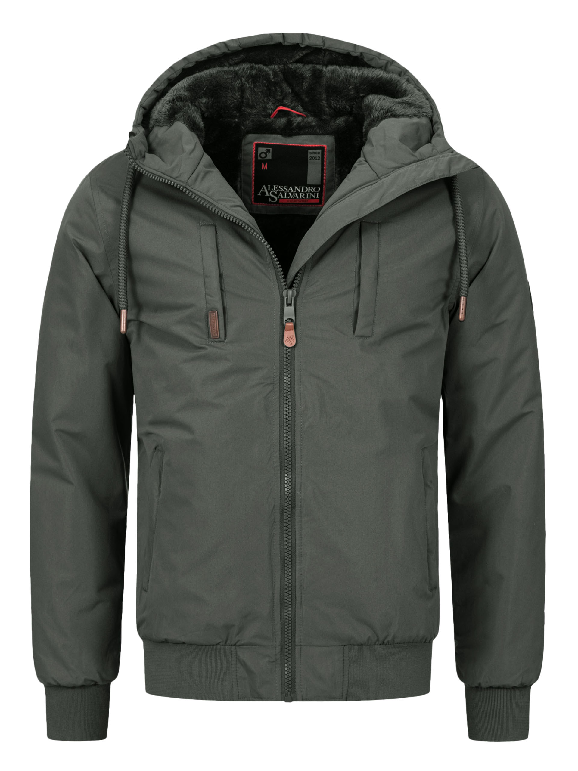 Alessandro Salvarini Herren Winterjacke AS-320 mit Teddyfell-Innenfutter & Kapuze – warm & stylisch Image