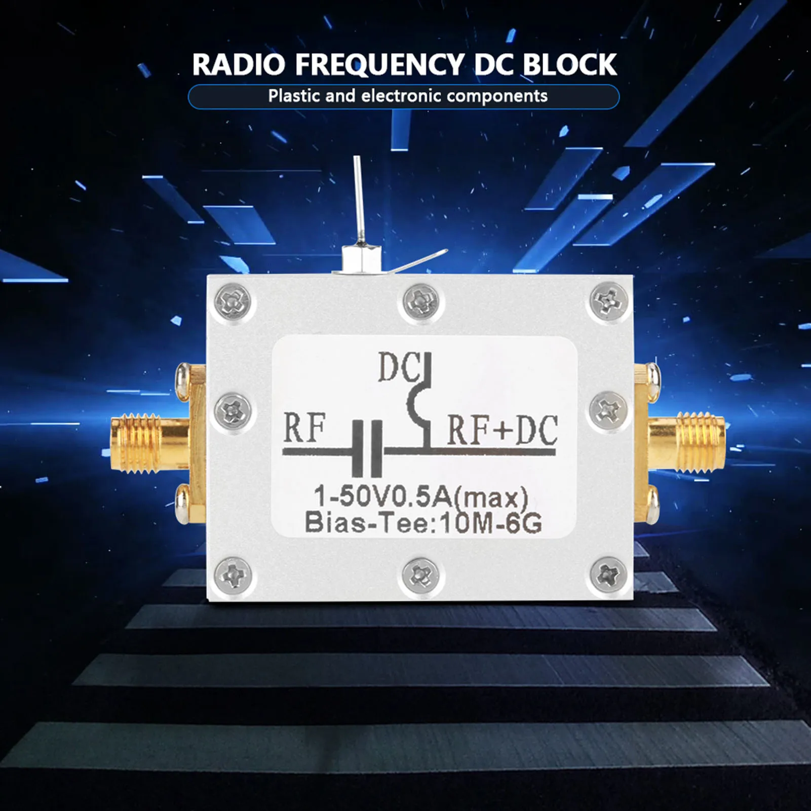 RF Bias Tee Koaxial Bias 10MHz-6GHz Bias Tee 10MHz-6GHz Breitband Radiofrequenz Mikrowelle Koaxial Bias Coaxial Bias Tee