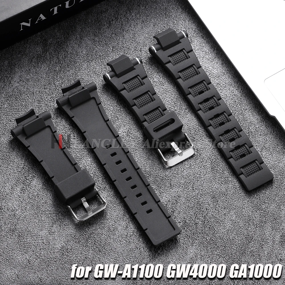 Für Casio für G-shock GW-A1100 GW4000 GA1000 Ersatz Uhrenarmband Harz Weiches Silikonarmband Männer Sport Wasserdichtes Armband 15mm Image