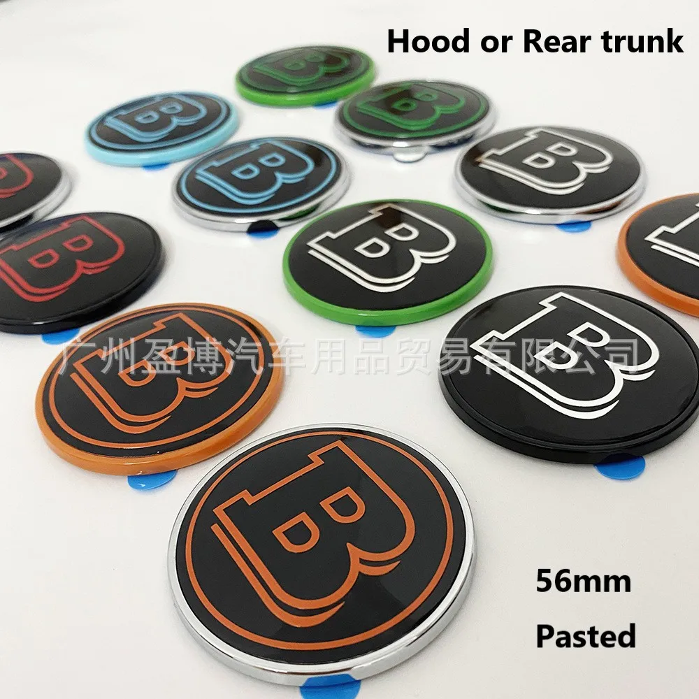 Geklebt 56 mm mit B-Logo für Brabus V-Klasse Auto Vito Motorhauben-Logo oder hinterer Kofferraum Emblecm Abzeichen Logo-Modifikationszubehör Image