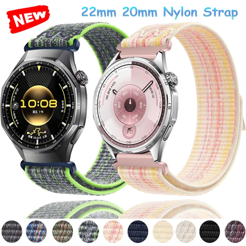 22 mm 20 mm Nylonarmband für Huawei Watch 5 GT6/5/4 Pro 46 mm Armband für Samsung Watch 7 6 5 4/Amazfit GTR GTS Active 2 Balance 2 Image