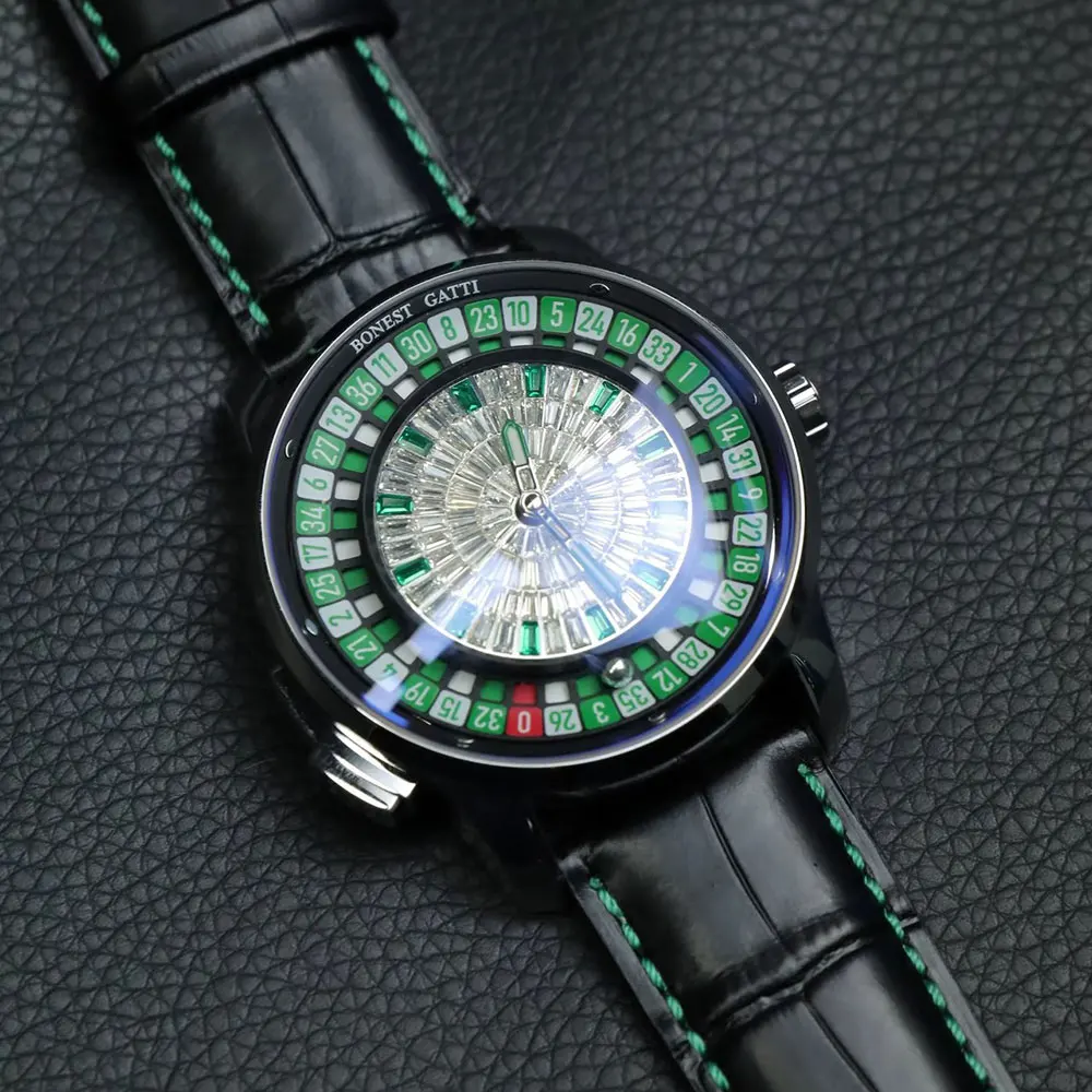 BONEST GATTI Neue Rotierenden Zifferblatt Gaming Mechanische Uhr Männer Automatische Bewegung Saphirglas Wasserdichte Luxus Mode Uhr Image