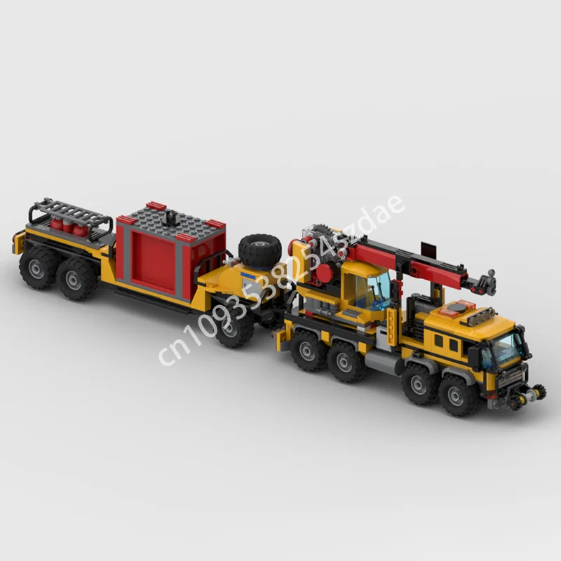 604PCS MOC Transporter Dschungel Fracht Lkw & Anhänger Modell Bausteine Stapeln Ziegel Kreative Kind Spielzeug Geschenk Diy pädagogische Image