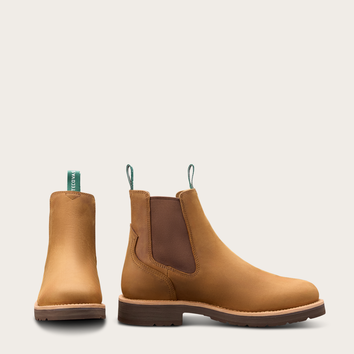 Tecovas Men's The Rugged Chelsea Cowboy Boots, 1 Shaft, Light Tobacco, Cowhide, 3 Heel, 7, D-Average