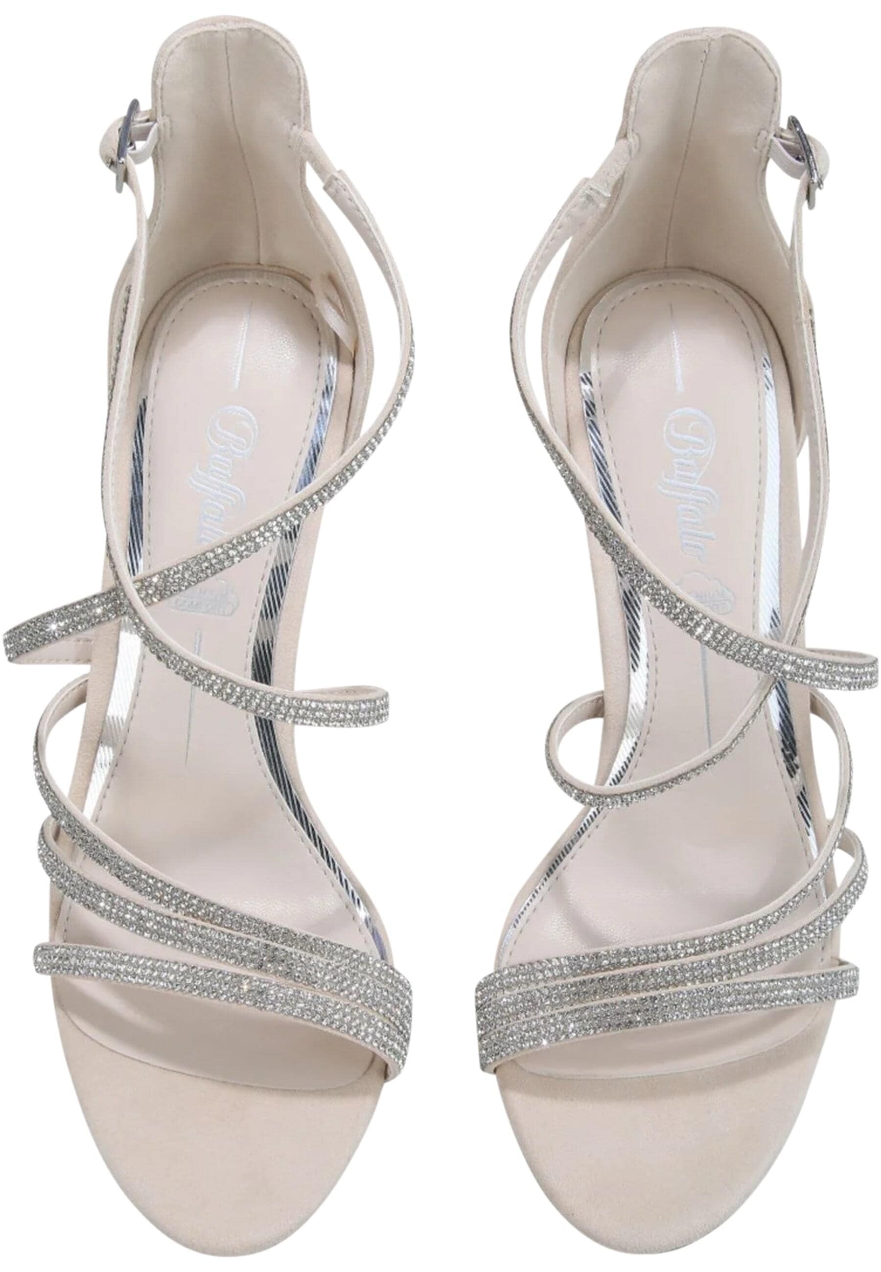 High-Heel-Pumps BUFFALO "Buffalo Damen Buffalo Makai 2 Vegan Suede", Damen, Gr. 40, beige, Textil, unifarben, Schuhe