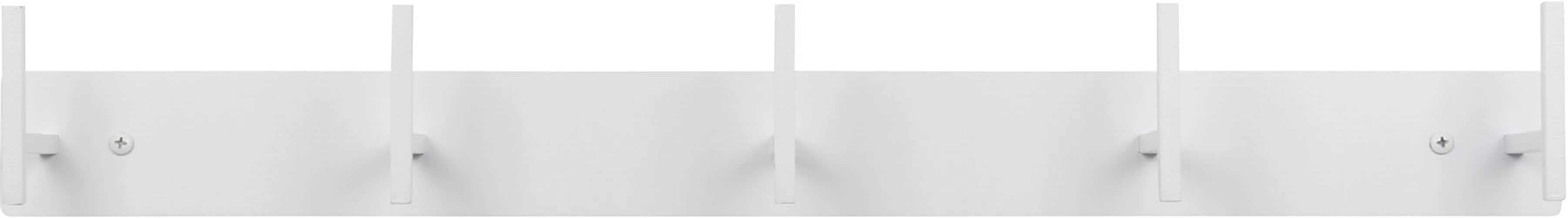 Garderobenhaken SPINDER DESIGN "CHAPMAN 5", weiß, B:64cm H:8,5cm T:8,5cm, Stahl, Garderobenhalter, Garderobenhaken, Wandgarderobe aus Stahl mit 5 Haken