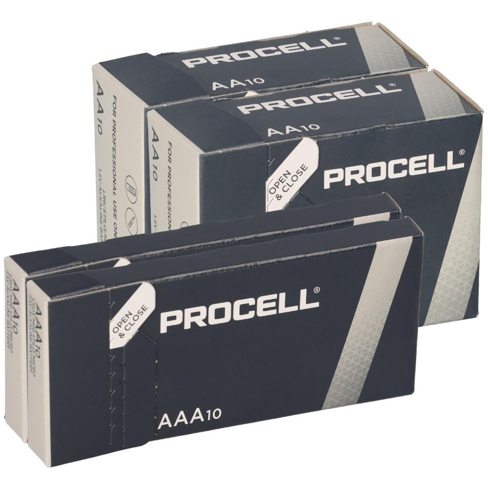 DURACELL 40x Procell Batterien 20x AA MN1500 Mignon + 20x AAA MN2400 Micro Image