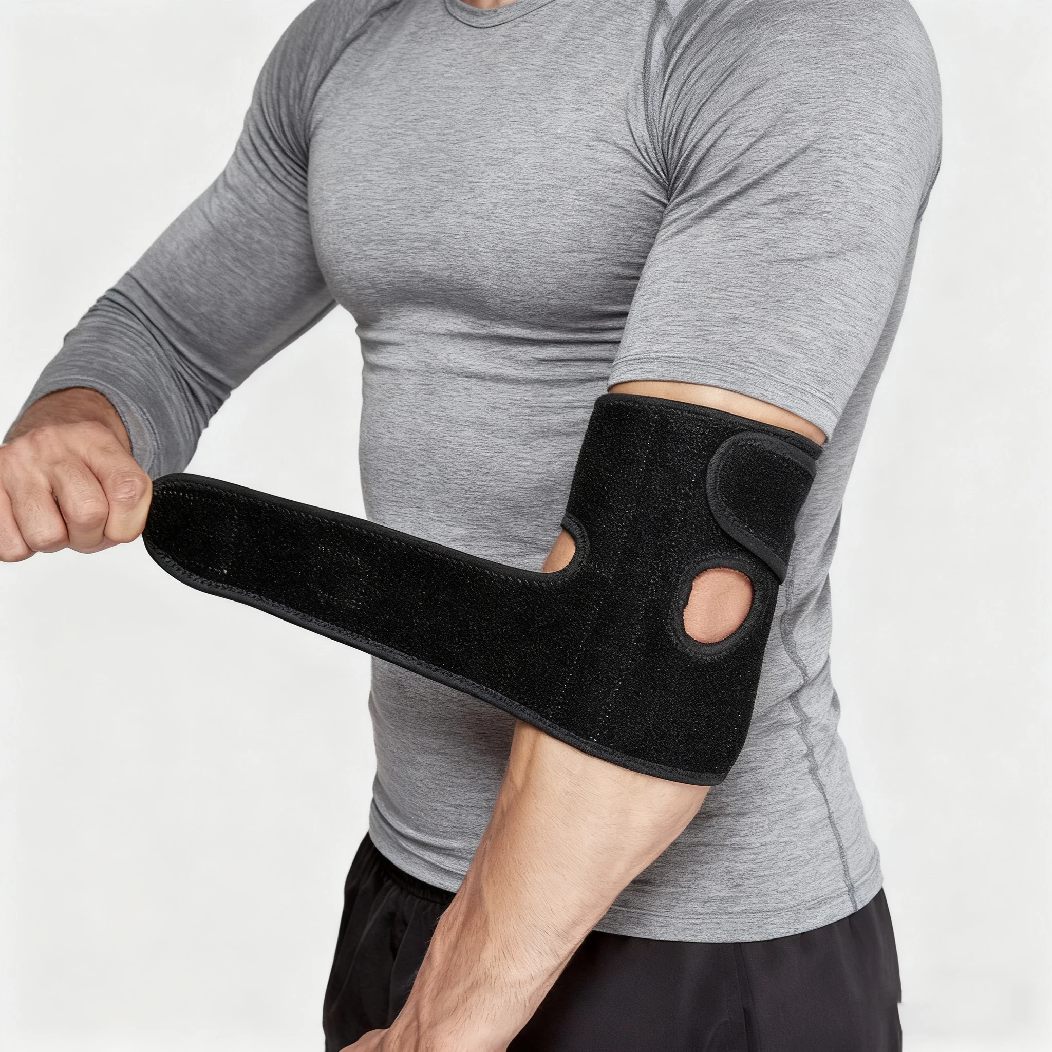 1-teilige verstellbare Ellenbogenstütze aus Neopren – bequemer Sport-Fitness-Schutz für Männer und Frauen Image