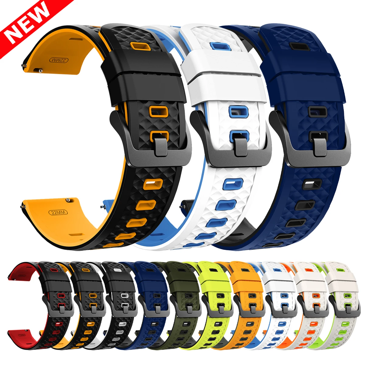 Uhrenarmband 22 mm für SUUNTO RUN / OCEAN / VERTICAL Silikon Soft Strap für SUUNTO 9 5 PEAK PRO/DLC Ersatzarmband Image