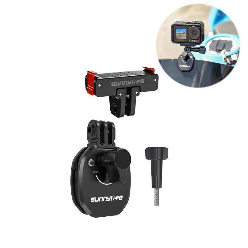 Motorrad-Windschutzscheiben-Halterungs-Klemmclip für DJI Osmo Action 5 Pro OSMO 360 Schnellverschluss für DJI Action 4 3 2 Zubehör Image