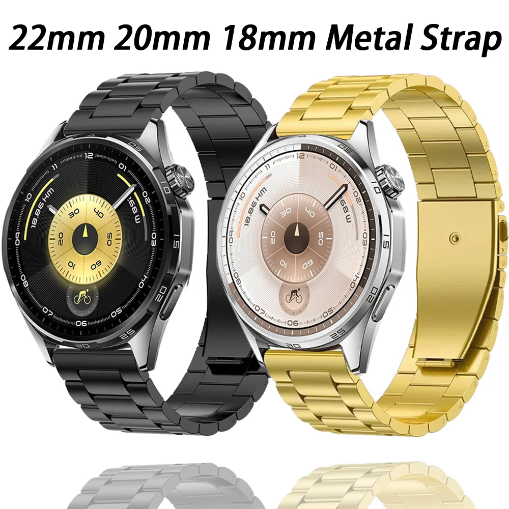 22 mm 20 mm 18 mm Metallarmband für Huawei Watch 5 GT6-5-4-3 46 mm Edelstahlband Huawei Watch 5 GT5 Pro 42 mm GT6-5-4 41 mm Gürtel Image