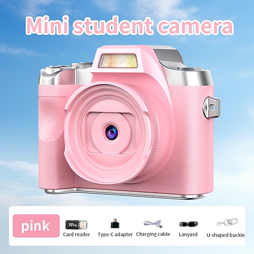 Appareil photo numérique Zoom 8X 1,56 pouce Haute Définition avec carte TF de 128 Go Super Mini Vidéo Créatif Appareil photo numérique compact utilisant un appareil photo CCD Cadeau de la