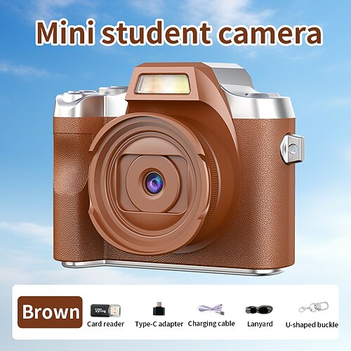 Appareil photo numérique Zoom 8X 1,56 pouce Haute Définition avec carte TF de 128 Go Super Mini Vidéo Créatif Appareil photo numérique compact utilisant un appareil photo CCD Cadeau de la