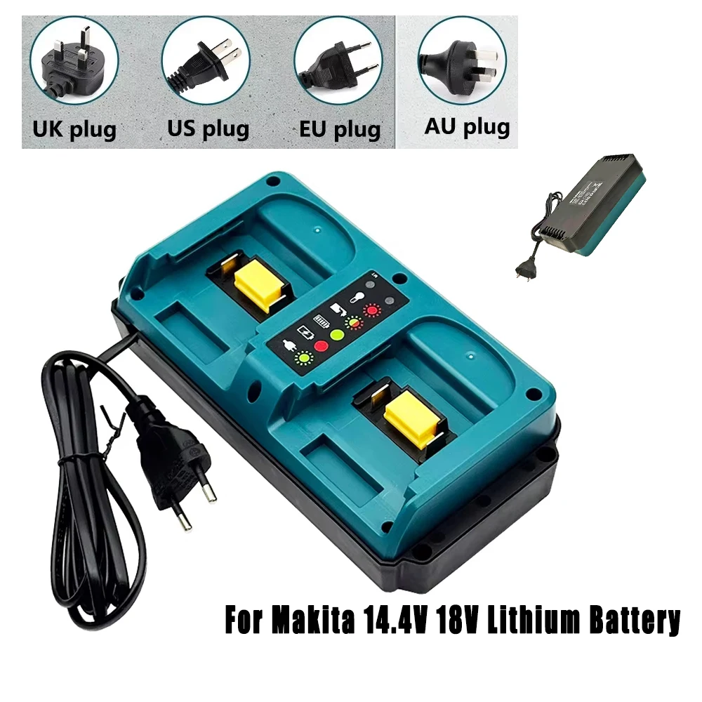 Elektrowerkzeug für Makita 18V Li-Ionen-Akku Ersatz DC18RD Doppelladegerät EU/US/UK/AU-Stecker Image