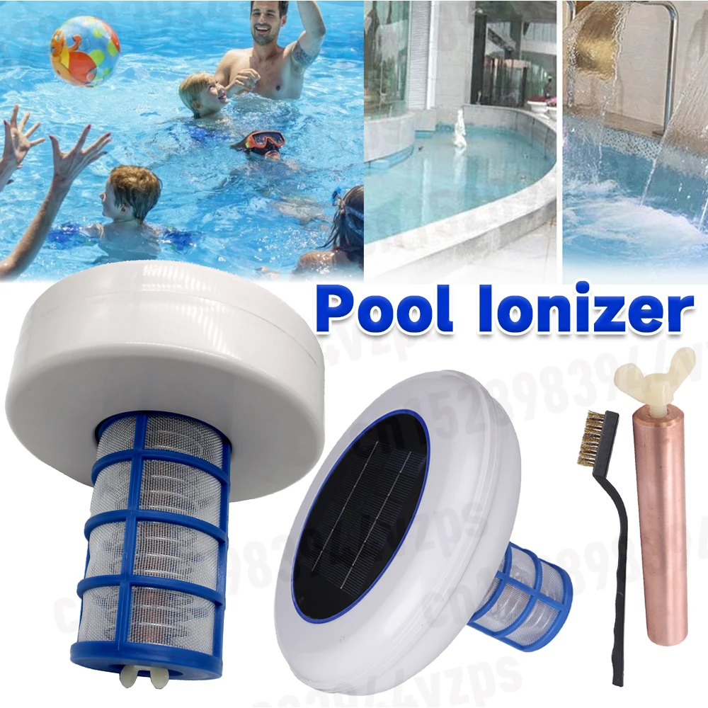 Ioniseur de piscine en cuivre, purificateur de bâton de cuivre solaire, choc solaire sans chlore, ioniseur de piscine, outils de nettoyage électroniques pour piscine