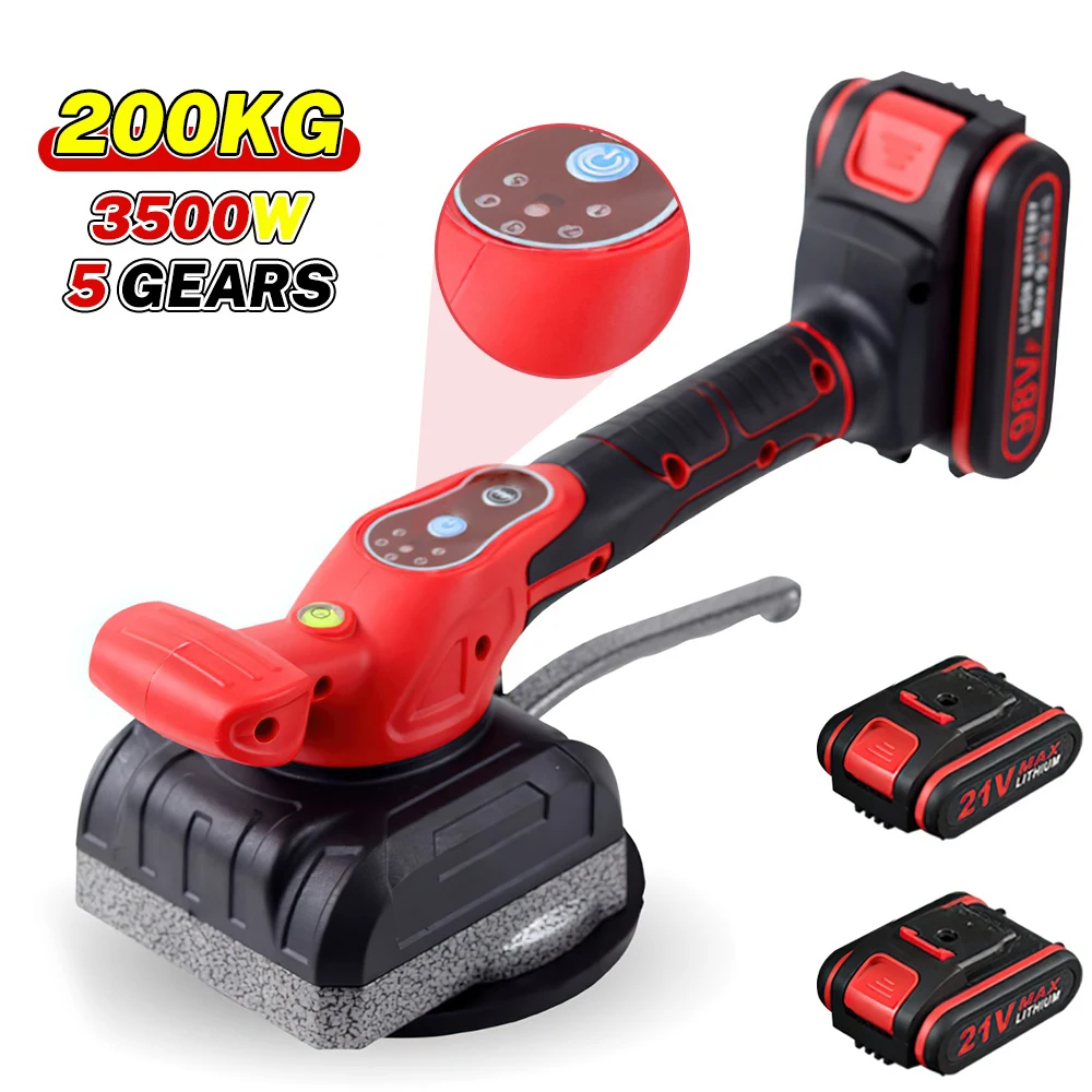 200 kg Fliesen Fliesen Maschine Fliesen Vibrator Saugnapf 5 Gang Boden Vibrator Nivellierung Elektrowerkzeug für 21 V Batterie