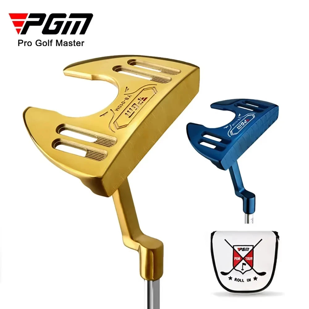 PGM neuer Golf-Putter Authentic Driver Golf Herren-Club-Putter in Blau/Gold mit Sichtlinie, großer Griff, Schlagstabilität TUG023