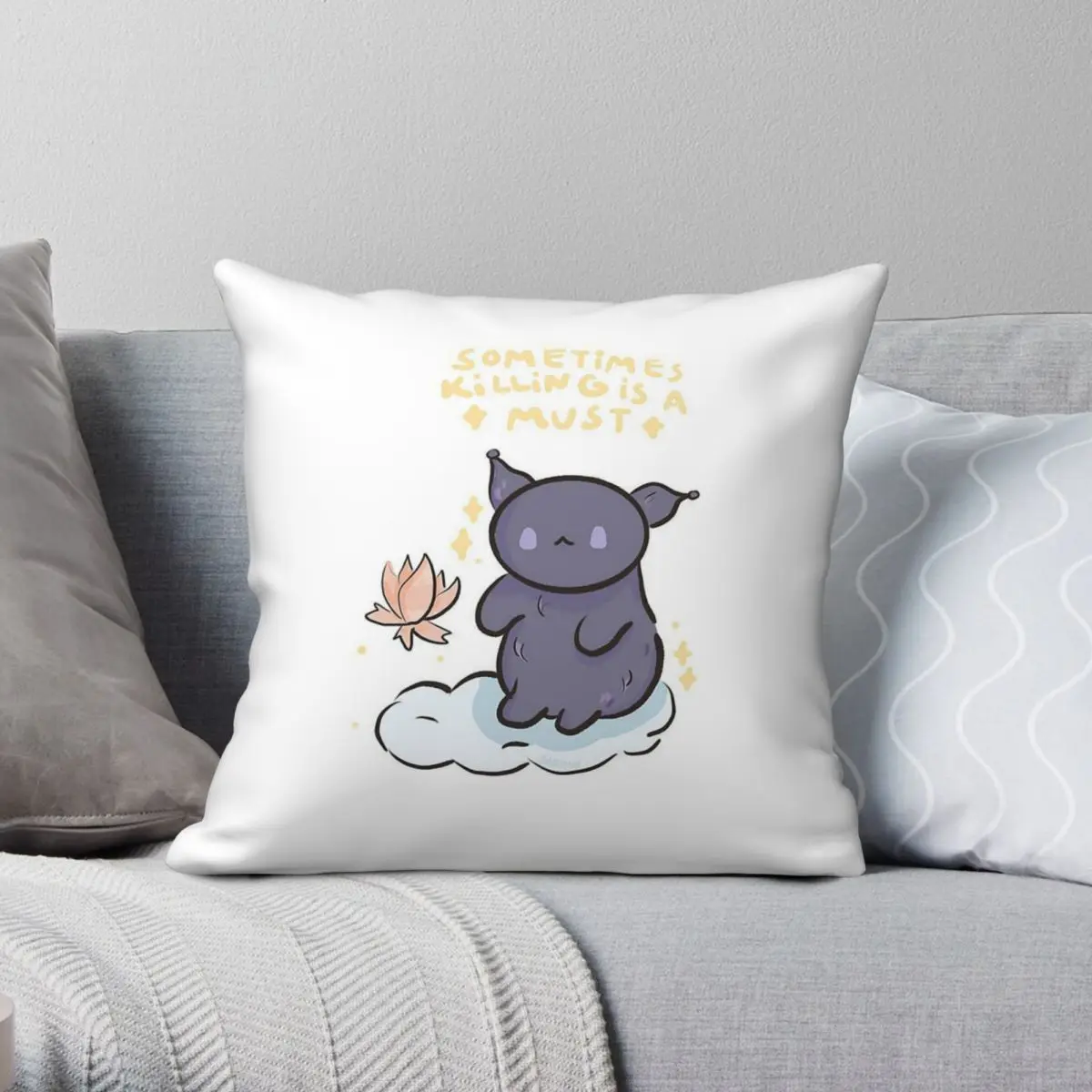 Epic The Musical Winion Quadratischer Kissenbezug, Polyester, Leinen, Samtmuster, Reißverschluss, dekorativer Kissenbezug, Sofakissenbezug, 45,7 cm Image