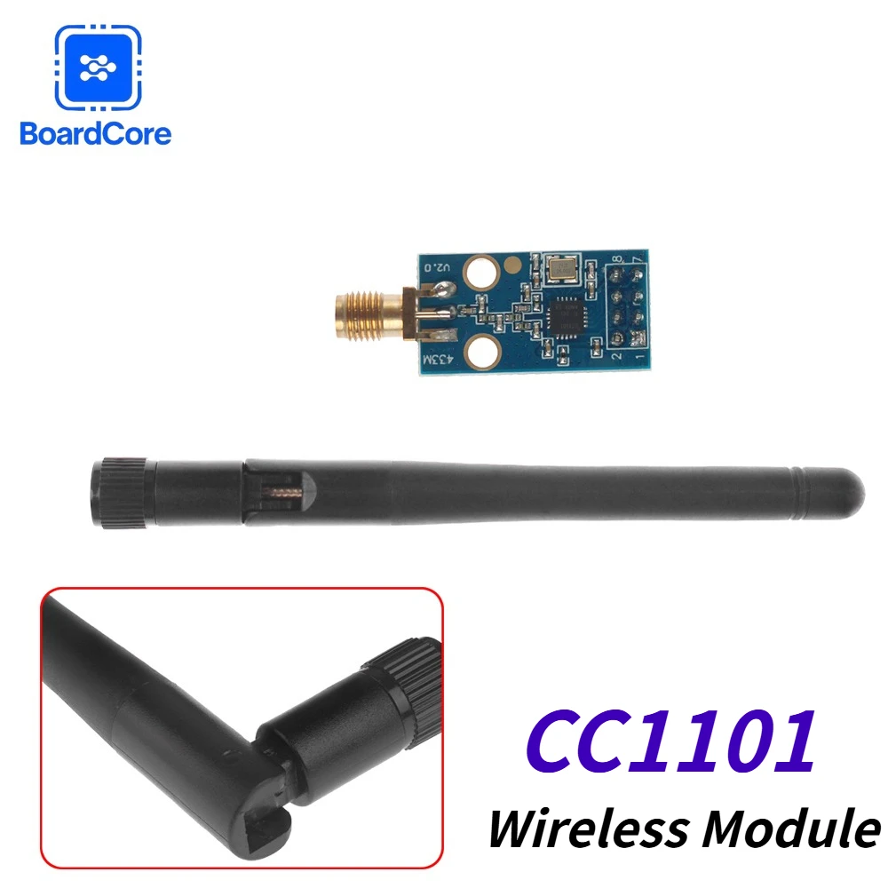 1 Satz CC1101 Digitales Übertragungsmodul 433M Wireless-Transceiver-Modul mit SMA-Antennenanschluss Image