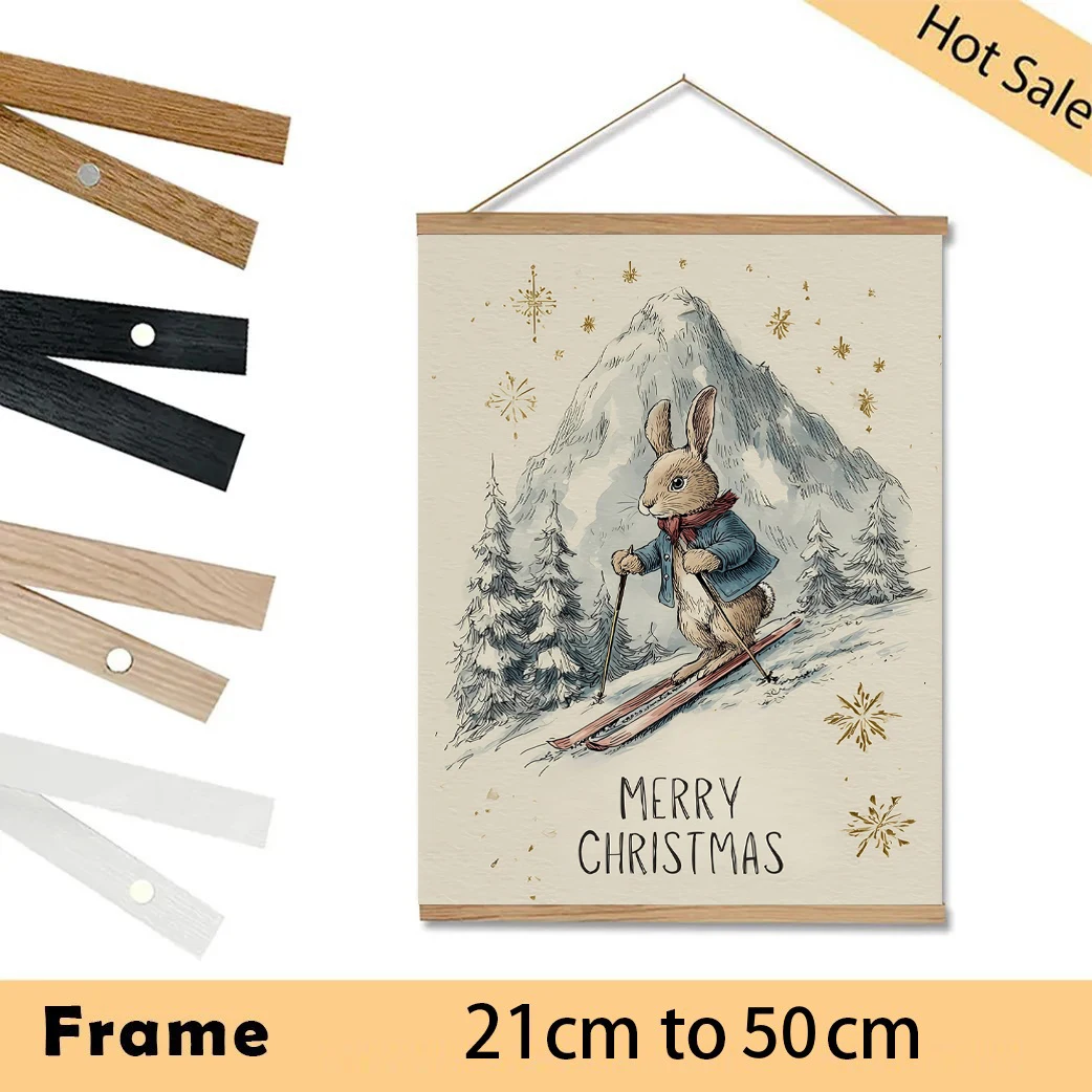 Magnetische Holz Bild Poster Aufhänger Rahmen 21-50 cm Teak Kiefer Fotos Wand Kunst Leinwand Druck Malerei Holz Wohnzimmer wohnkultur