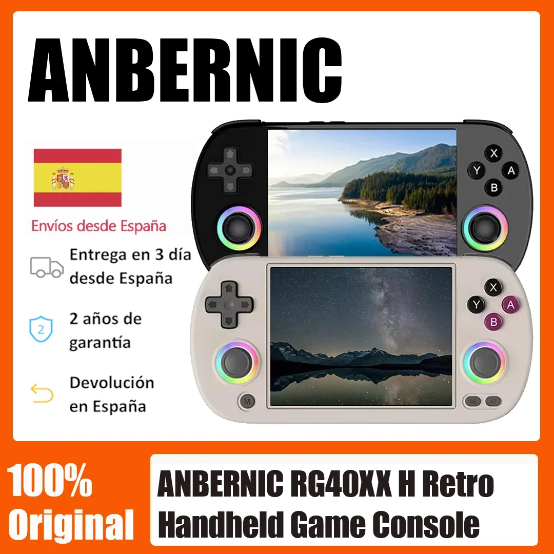 ANBERNIC RG40XX H Retro-Handheld-Spielekonsole, 64-Bit-4,0-Zoll-IPS-Bildschirm, Linux, WLAN, Bluetooth, HDMI-Ausgang, Videospiel-Player