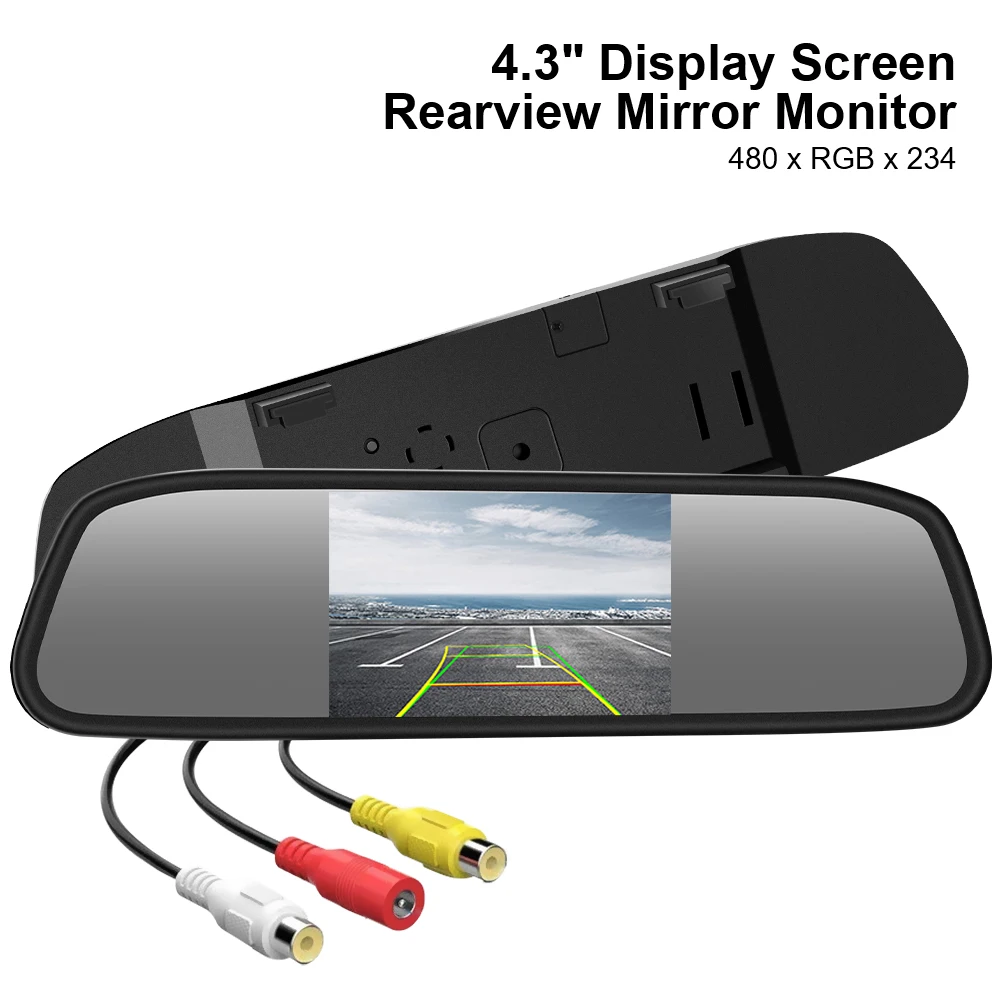 HD Video Auto Parkplatz Monitor TFT LCD Farbe Monitor Auto Rückspiegel Display Universal 4,3 Zoll Rückspiegel