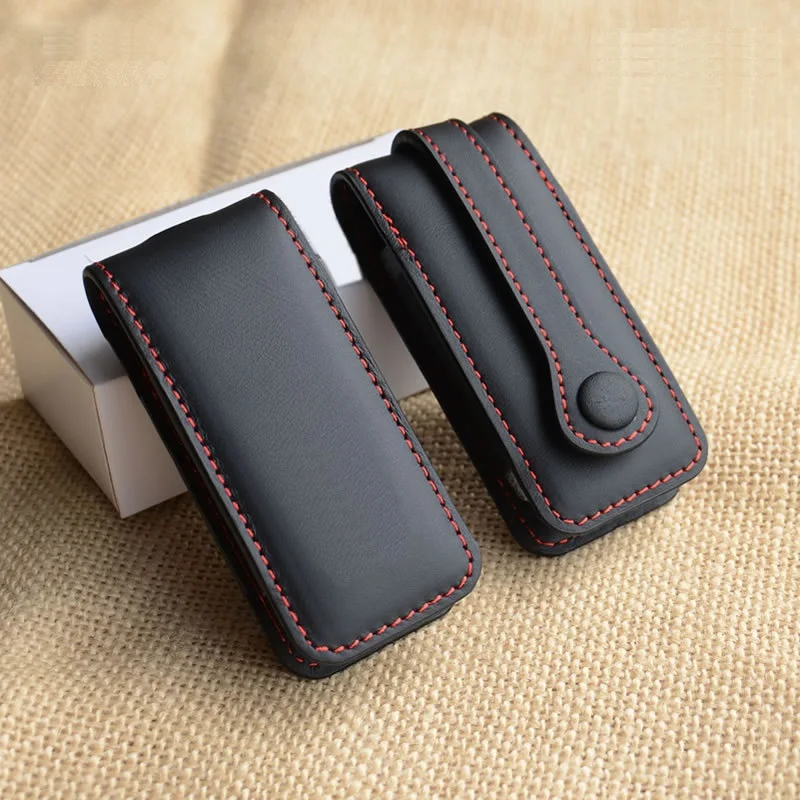 Leder-Autoschlüsseletui, obere Schicht aus echtem Leder, Auto-Fernbedienung, Schlüsseletui, Halter, Schlüsselanhänger, Autozubehör, vollständig umwickelt, kratzfest Image