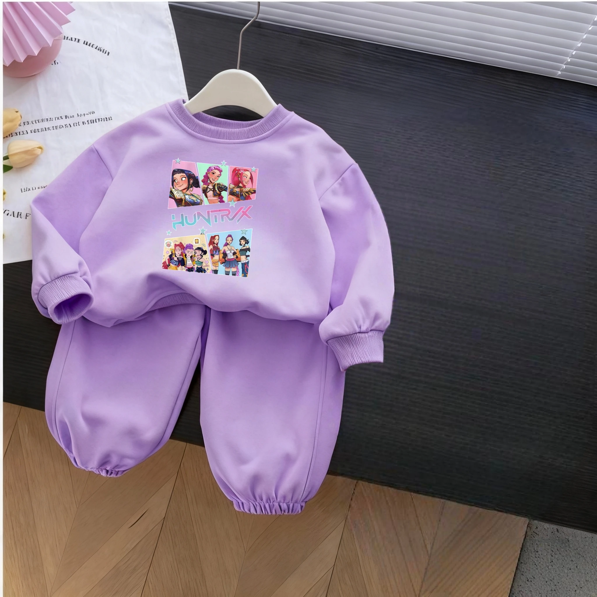 Girls Huntrix Suits Sweatshirts Clothing loose Loungewear Wear Cotton Hoodies Attires Boys Costume Cotton Knit Clothes Infant