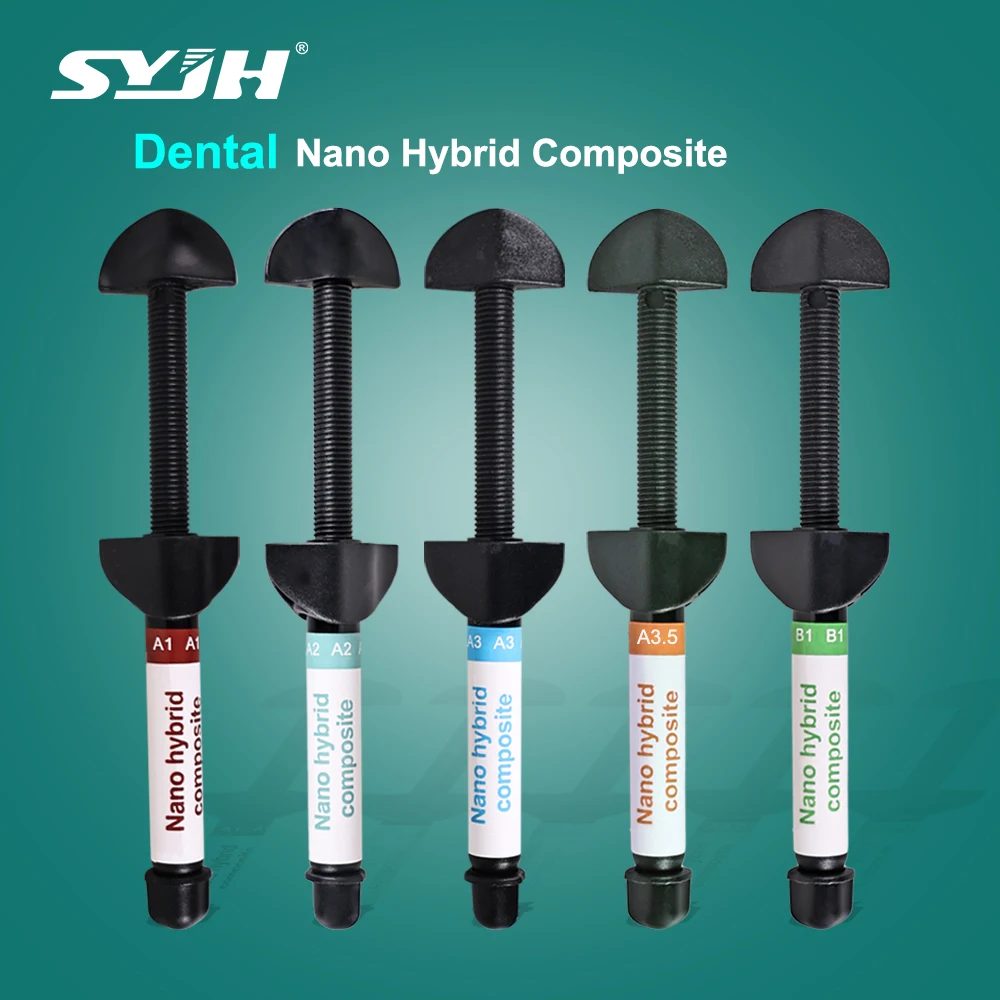 SYJH – Kit de résine Composite Nano hybride dentaire A1/A2/A3/A3.5/B1, matériau en émail pour dentisterie, matériaux de remplissage en résine esthétique