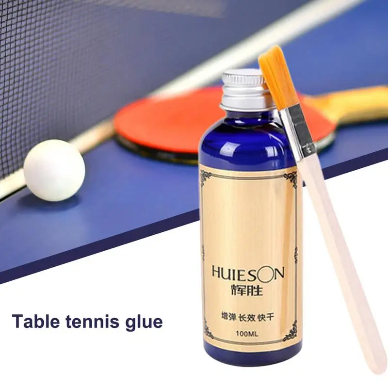 100ml Speed Liquid Super Glue Professional Table Tennis Liquid With Brush Pingpong Racket Rubbers Table Tennis Glue Adhesive