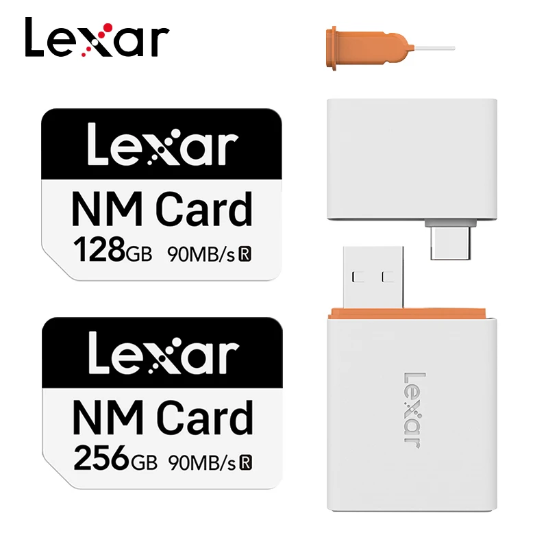 100 % Original Lexar NM-Karte 128 GB 256 GB Lesegeschwindigkeit bis zu 90 MB/s Speicherkarte Nano TF-Karte für Huawei-Telefon Image