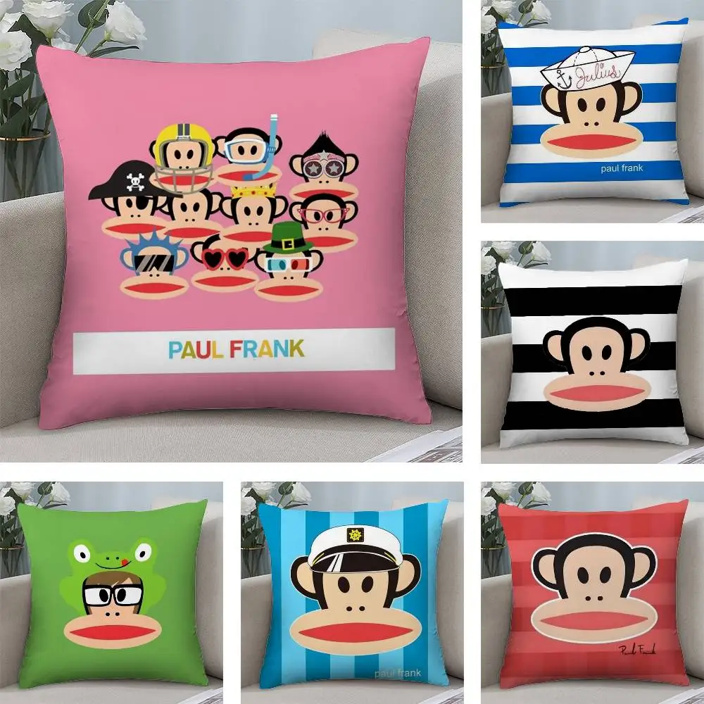 Niedlicher P-Paul F-Frank-Kissenbezug der Marke, Plüschstoff, weicher doppelseitiger Druck, Sofakissenbezug, Überwurf-Kissenbezüge Image