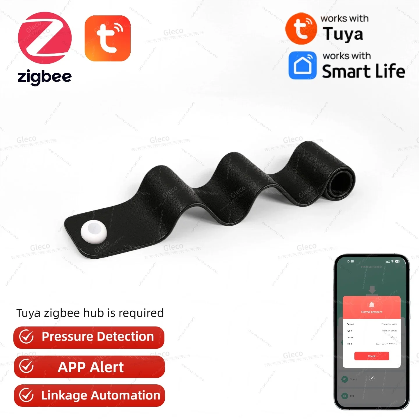 Tuya ZigBee Druckerkennungssensor Schwerkraft-Druckpolster für Bereichspräsenzarbeiten mit Smart Life Smart Home Security Automation Image