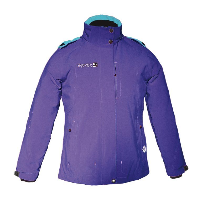 Winterjacke DEPROC ACTIVE "CAMROSE WOMEN", Damen, Gr. 50 (XL), lila (violett), 96% Polyester; 4% Elastan, mit verstellbarem Klettverschluss, Jacken Winterjacke, auch in Großen Größen erhältlich