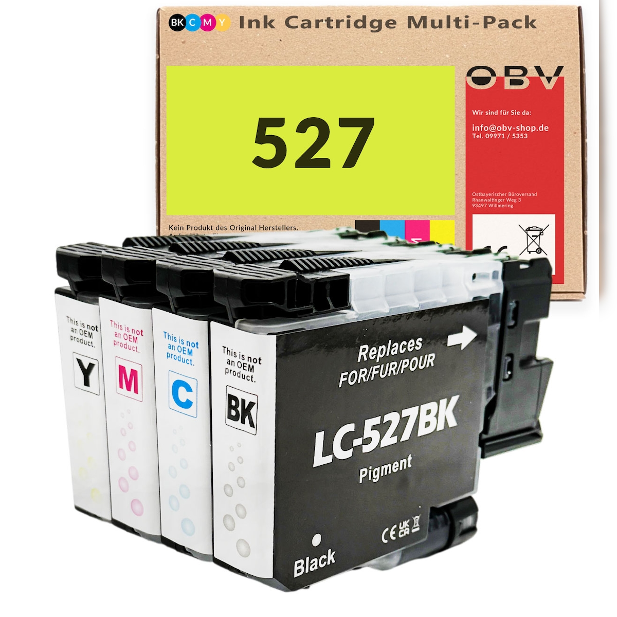 OBV kompatibles Druckerpatronen-Sparset für Brother LC527VAL für MFC-J4350DW & MFC-J4550DW Image