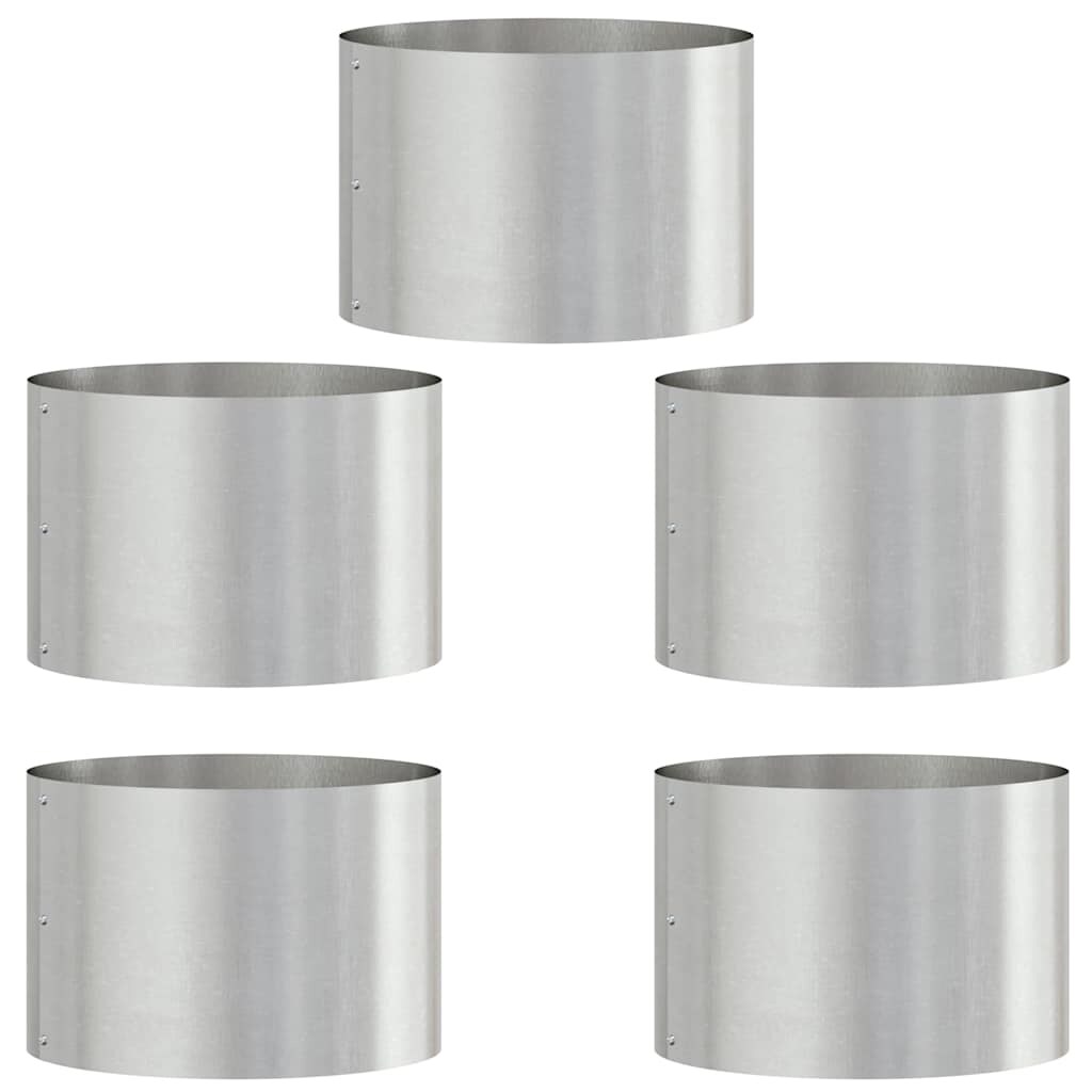 vidaXL Garten 5 pcs Silber 30 x 30 x 20 cm Edelstahl Image
