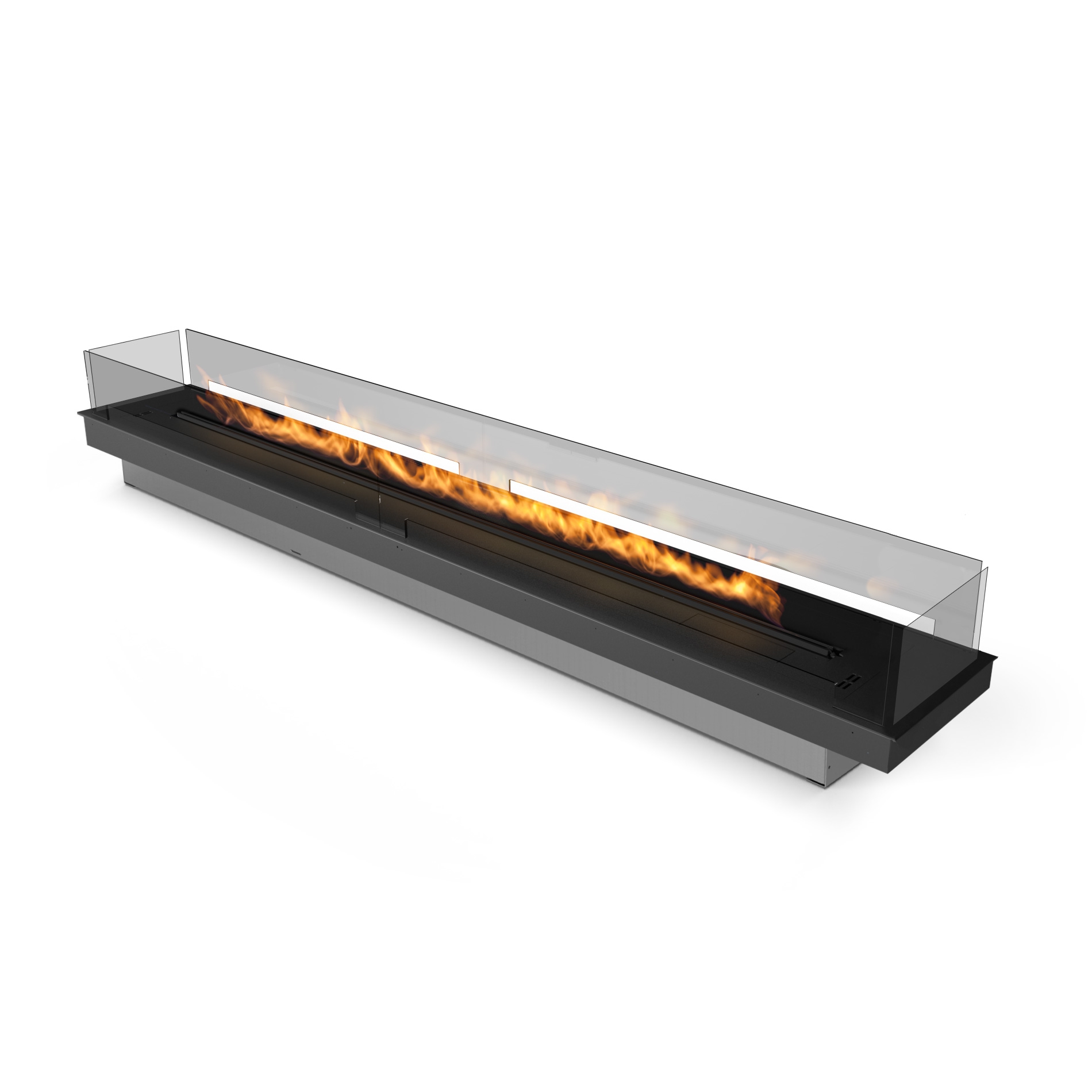 Planika Fire Line Automatic 4+ (FLA4+) Rundumverglasung [automatischer Ethanol Brenner]: 1490 mm - mit Smart Home Integration