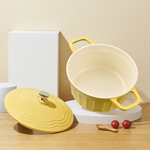 Auflaufformen, Keramik-Emaille-Topf, Haushalts-Suppentopf, Schmortopf, Induktionsherd-Auflaufform, Keramik-Auflaufform, Antihaft-Topf, Kochtopf Image