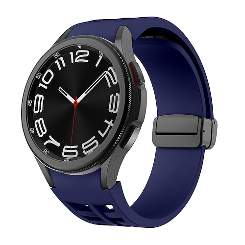 Uhrenarmband für Samsung Galaxy Watch 7/6/5/4 40/44mm, Watch 6 Classic 43/47mm, Watch 4 Classic 42/46mm Silikon Ersatz Gurt Verstellbar Sportarmband Moderne Schnalle Aushöhlung Armband Image