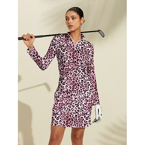 Damen Golf-Poloshirt Rosa Langarm Oberteil Damen-Golfkleidung, Kleidung, Outfits, Kleidung Image
