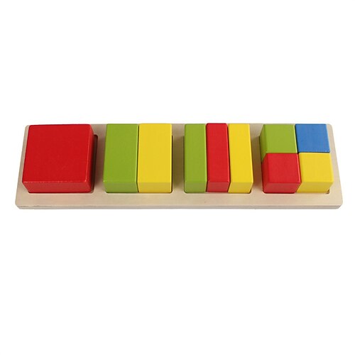 Holz-Bruch- und geometrische Formen-Puzzle - Montessori-Bildungsspielzeug für Kleinkinder - Farb- und Formensortierungs-Lernbrett Weihnachtsgeschenk Image
