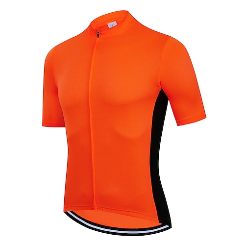 Herren Damen Männer und Frauen T-shirt Fitness Sport und Outdoor Einfarbig Kurze Ärmel Fahhrad Trainingsanzug Trikot Sportkleidung mit 3 Gesäßtaschen Außenbereich Lässig Lässig / Alltäglich Image