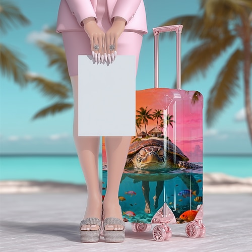 Strand-Tierprint-Koffer – Sommer-Reisetasche im maritimen Stil mit strapazierfähiger Außenschale und 360°-Drehrollen Image