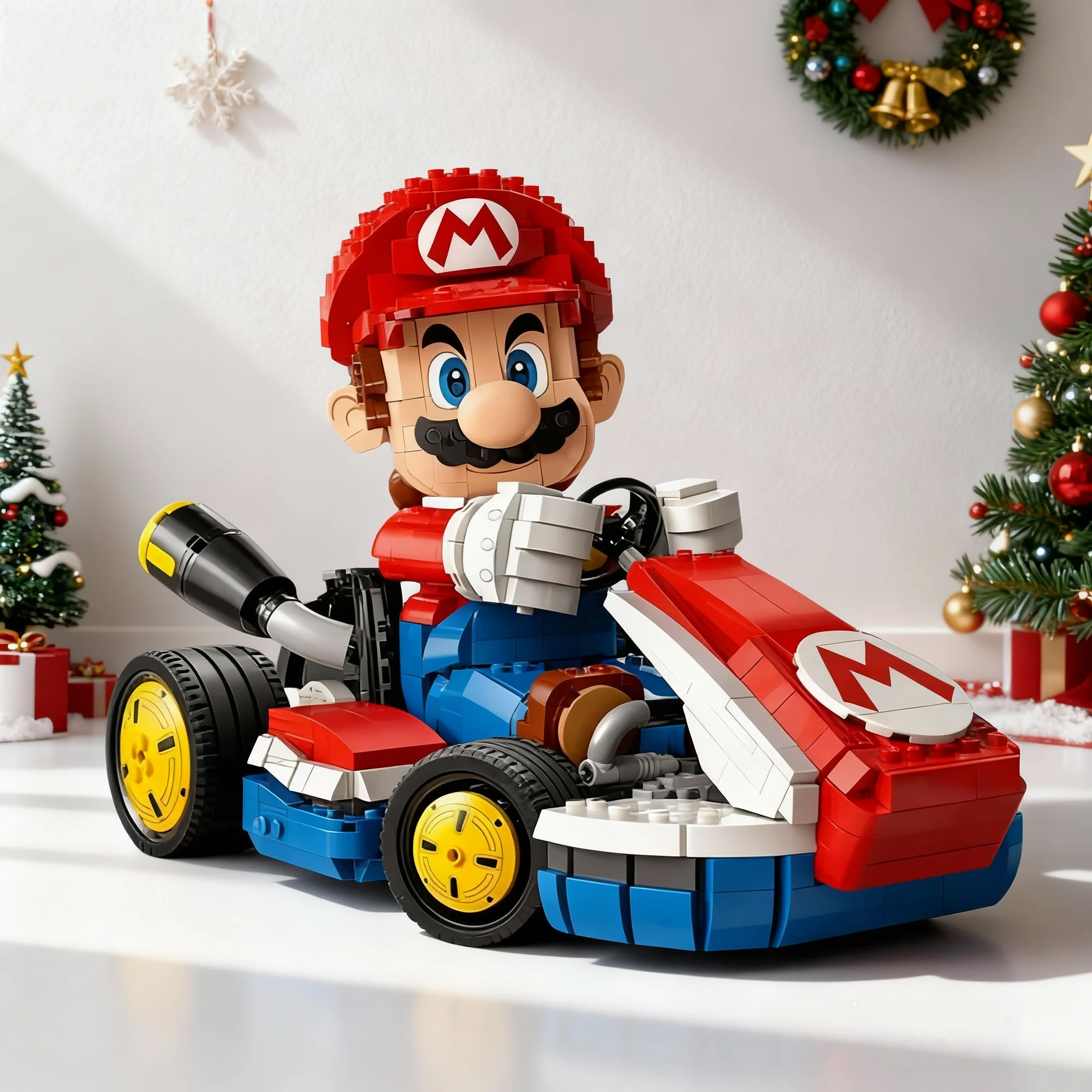 Klassisches Spiel MOC 72037 Marioed Standard Kart Modell Bausteine Rennwagen Montage Ziegel Weihnachten Geburtstagsgeschenke Image