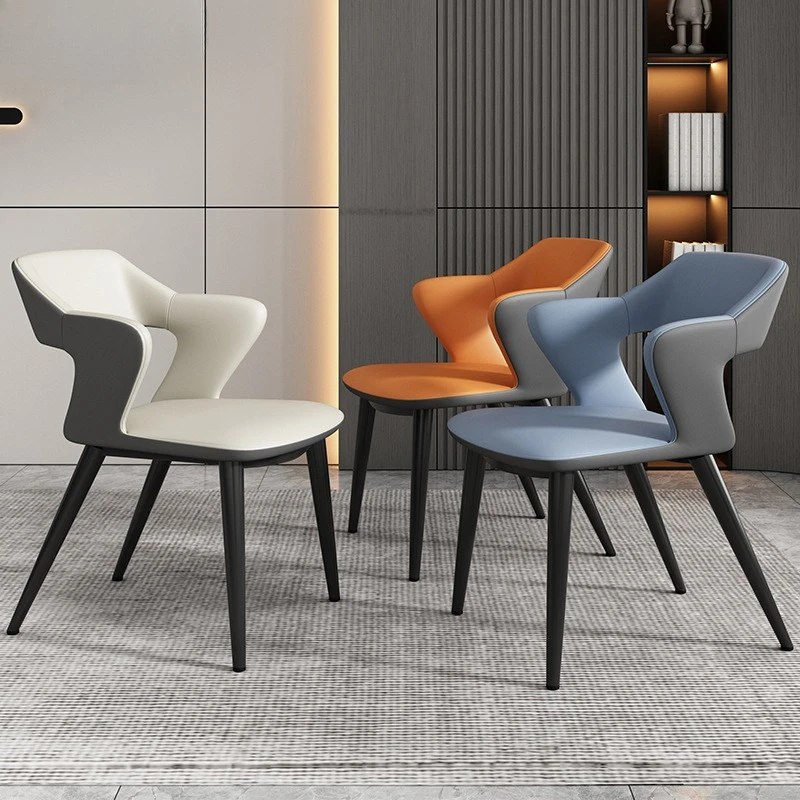 Esszimmerstühle, Esstischstühle für das Wohnzimmer im Haushalt, leichte Luxus-Softpack-Hocker, Esszimmerstühle mit Rückenlehne, nordischer Stil